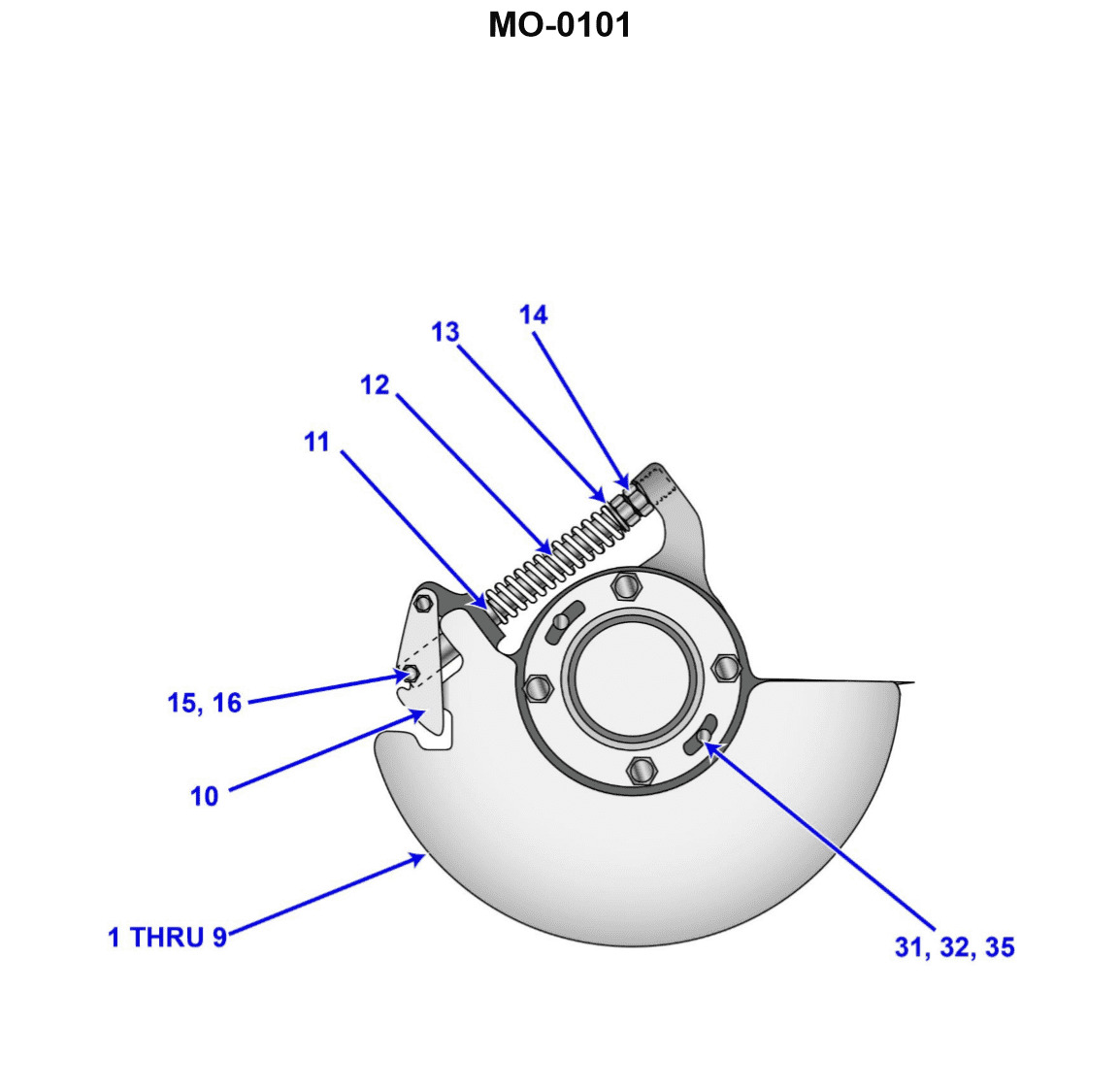 Diagram for USCG MODE01 - Chief MODU Engineer: An engine is equipped with the overspeed trip similar to that shown in the...